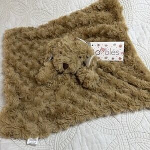 NEW Oobles Lovey Puppy Dog Brown Rosette Soft Baby Toy Rattle Danbar